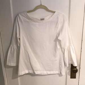 White bell sleeve shirt